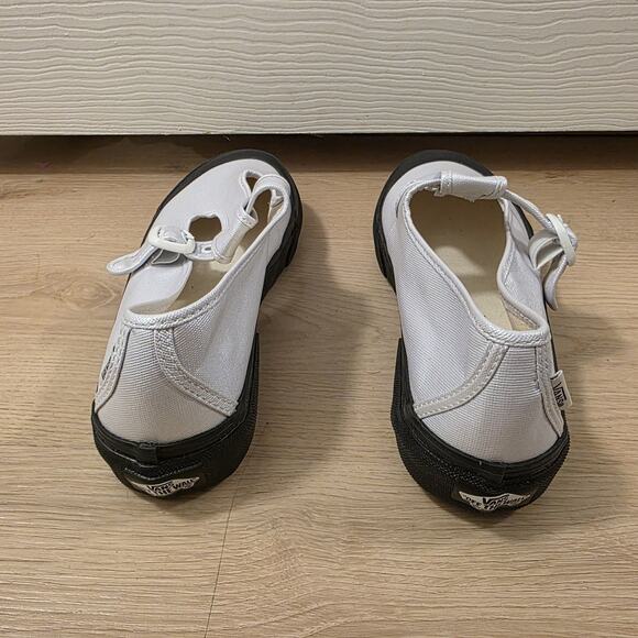 Vans Black White Shimmery Canvas Classic Mary Jane T-Strap Sneakers Size 8 - Picture 7 of 9